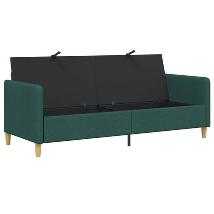 Soffa med förvaring Mörkgrön 192 x 78 x 87 cm Polyester
