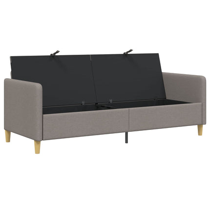Soffa med förvaring Taupe 192 x 78 x 87 cm Polyester
