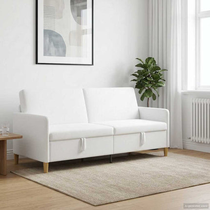 Soffa med förvaring Vit 192 x 78 x 87 cm Polyester