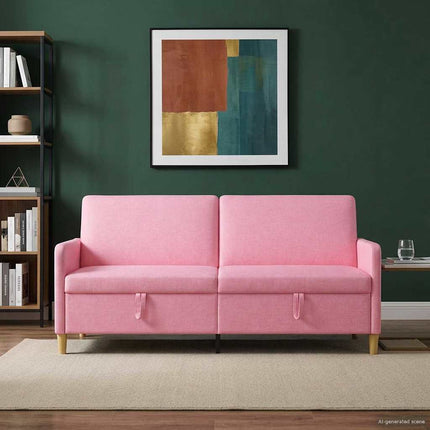 Soffa med förvaring Rosa 192 x 78 x 87 cm Polyester