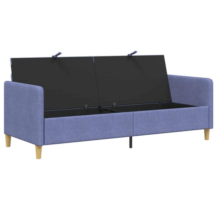 Soffa med förvaring Jeansblå 192 x 78 x 87 cm Polyester