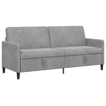 Soffa med förvaring Ljusgrå 192 x 78 x 87 cm Polyester
