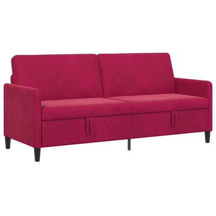 Soffa med förvaring Vinröd 192 x 78 x 87 cm Polyester