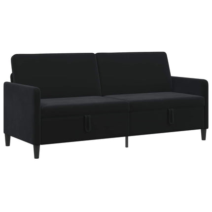 Soffa med förvaring Svart 192 x 78 x 87 cm Polyester