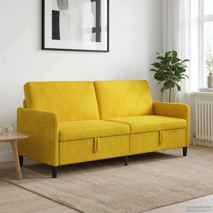 Soffa med förvaring Gul 192 x 78 x 87 cm Polyester