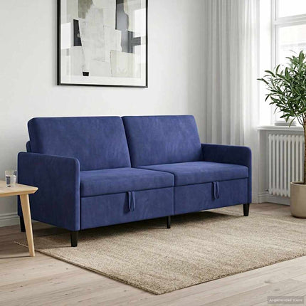 Soffa med förvaring Polisblå 192 x 78 x 87 cm Polyester