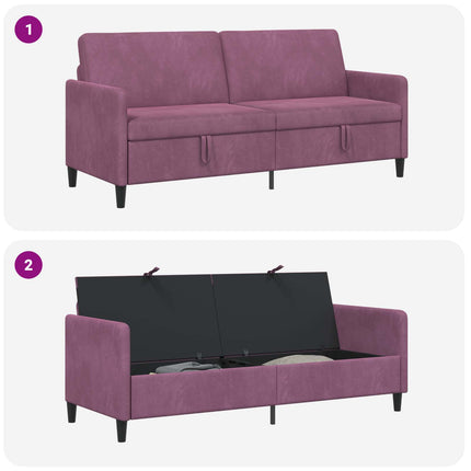 Soffa med förvaring Lila 192 x 78 x 87 cm Polyester