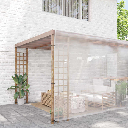 Tarpaulin med öglor Transparent 10 x 10 m polyeten