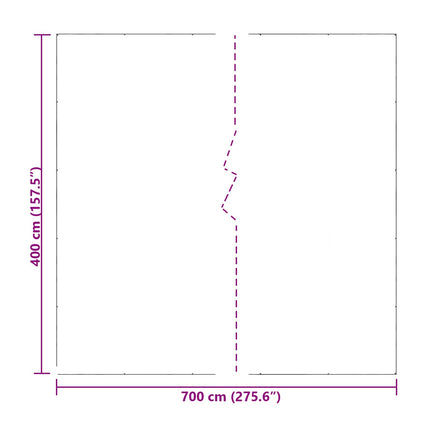 Tarpaulin med öglor Transparent 7 x 4 m polyeten