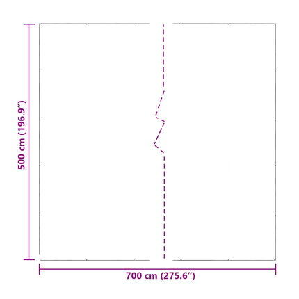 Tarpaulin med öglor Transparent 7 x 5 m polyeten