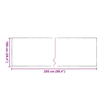 Växtskydd Transparent 2,5 x 1 m PVC