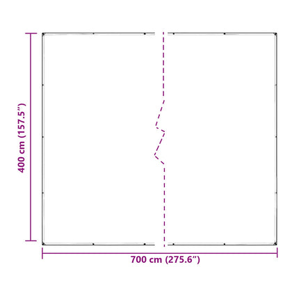 Växtskydd Transparent 7 x 4 m PVC