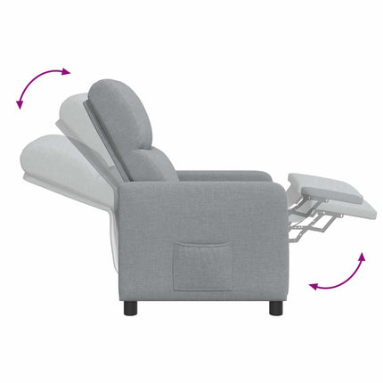 Recliner Ljusgrå Tyg