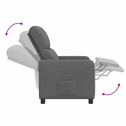 Recliner Mörkgrå Tyg