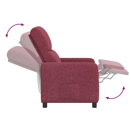 Recliner Vinröd Tyg