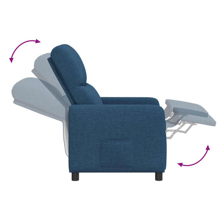 Recliner Blå Tyg
