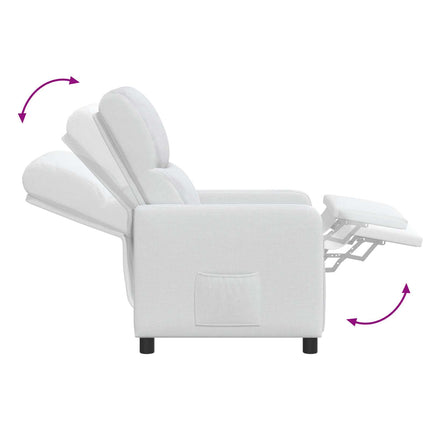 Recliner Vit Tyg