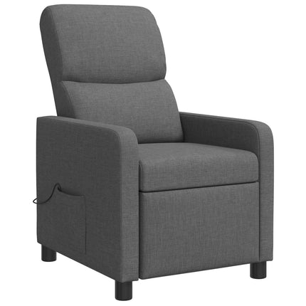 Massagefåtölj Mörkgrå Tyg