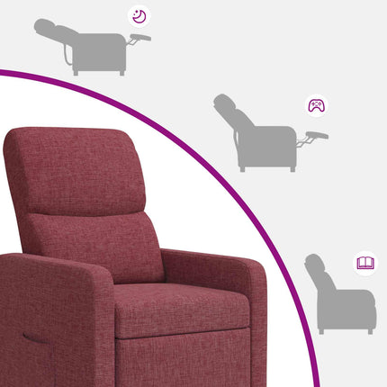 Recliner Vinröd Tyg
