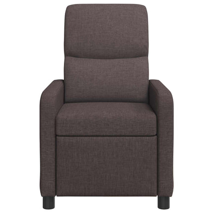 Massagefåtölj Mörkbrun Tyg
