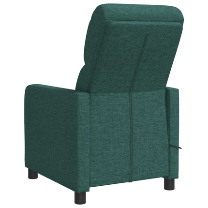 Massagefåtölj Mörkgrön Tyg