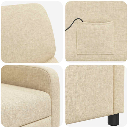 Recliner Gräddvit Tyg