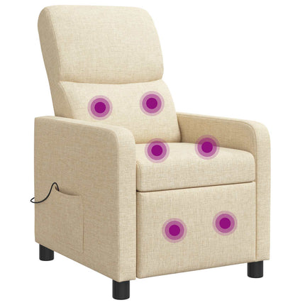 Recliner Gräddvit Tyg