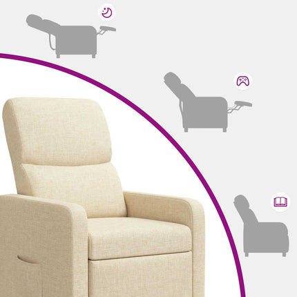 Recliner Gräddvit Tyg