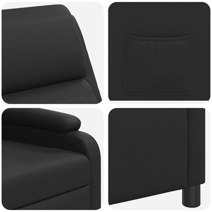 Recliner Svart Konstläder