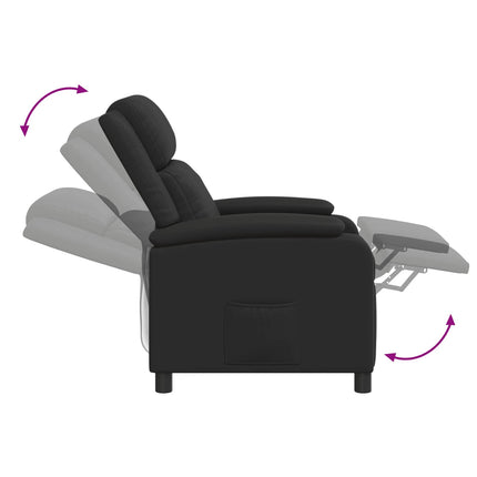 Recliner Svart Konstläder
