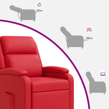 Recliner Röd Konstläder