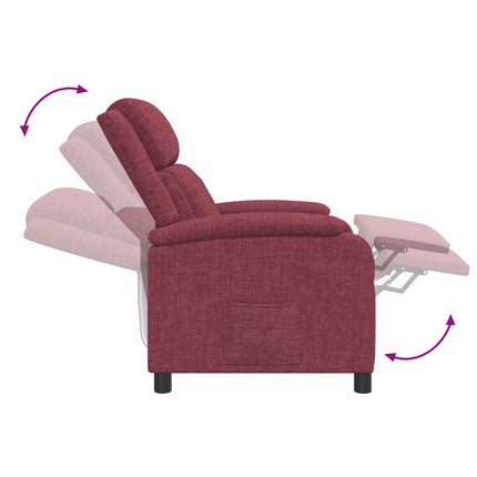 Recliner Vinröd Tyg