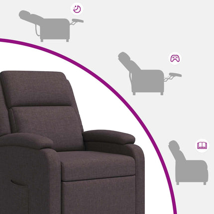 Recliner Mörkbrun Tyg