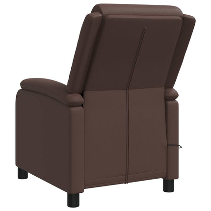 Massagefåtölj Brun Konstläder