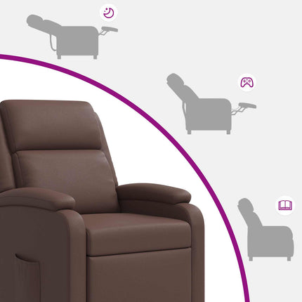 Massagefåtölj Brun Konstläder