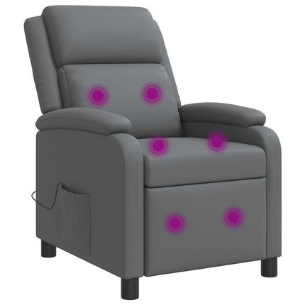 Massagefåtölj Grå Konstläder
