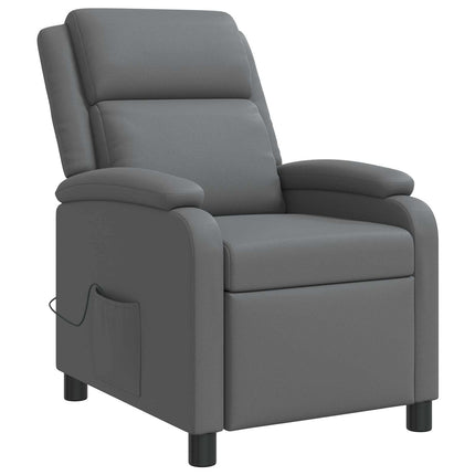 Massagefåtölj Grå Konstläder