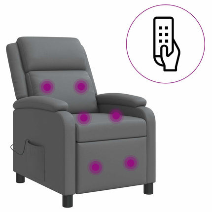 Massagefåtölj Grå Konstläder