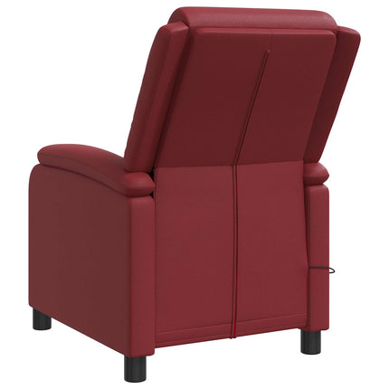 Massagefåtölj Vinröd Konstläder