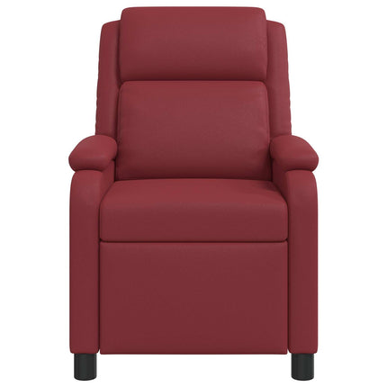 Massagefåtölj Vinröd Konstläder