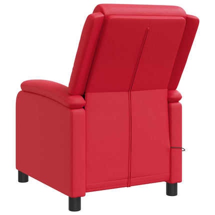Massagefåtölj Röd Konstläder