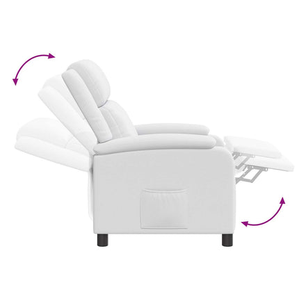 Massagefåtölj Vit Konstläder