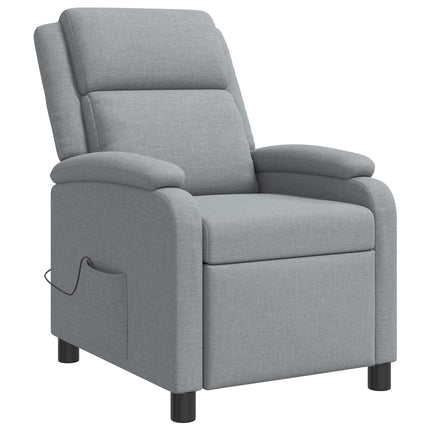 Massagefåtölj Ljusgrå Tyg