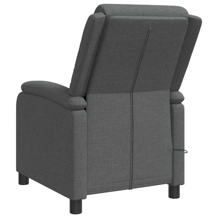 Massagefåtölj Mörkgrå Tyg