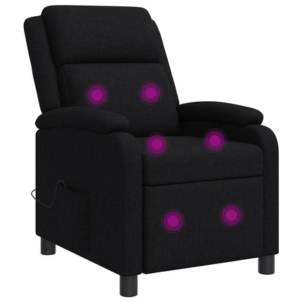Massagefåtölj Svart Tyg