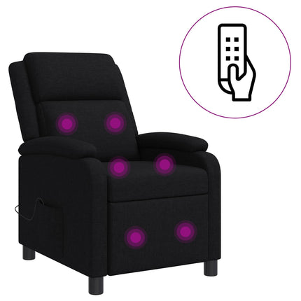 Massagefåtölj Svart Tyg