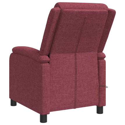 Massagefåtölj Vinröd Tyg