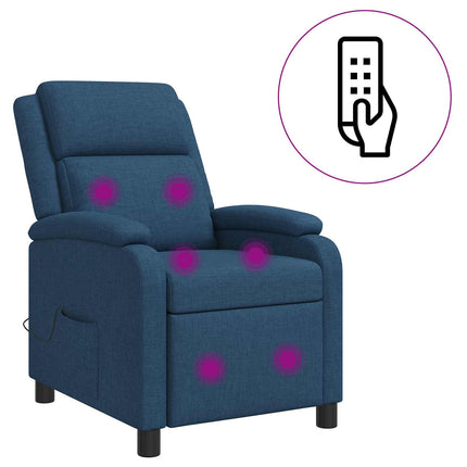 Massagefåtölj Blå Tyg