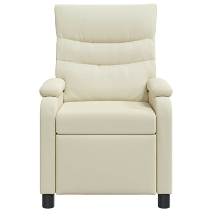 Recliner Gräddvit Konstläder