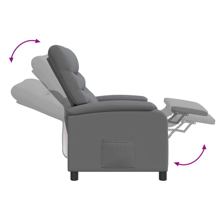 Recliner Grå Konstläder